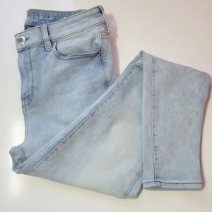 American Eagle Outfitter High Rise Jeggin Light Wash Blue Size 10